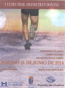 Cartel de la prueba atlética del día 21 de junio.