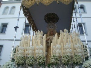 El paso de palio de la Virgen de la Paz. 