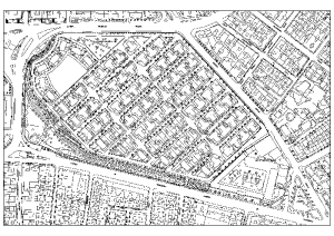 Plano del Barrio Obrero cedido por la arquitecto Natalia Grande. 