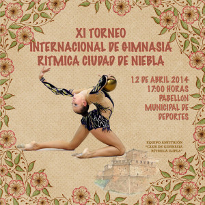 Cartel del Torneo de Gimnasia Rítmica en Niebla.