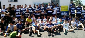 Los protagonistas del torneo de rugby y la exhibición posterior.