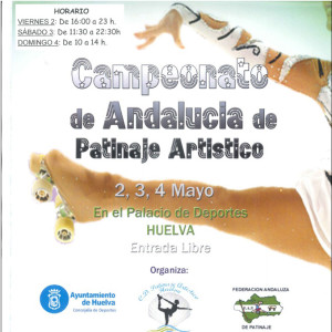 Cartel de la prueba de patinaje artístico del fin de semana.