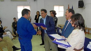 Un momento de la clausura del Taller de Empleo de El Campillo. 