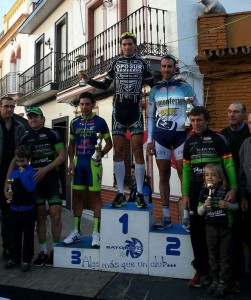 José Manuel Cano, en el podio en Montemayor.