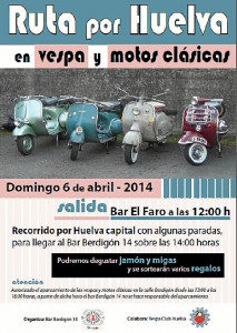 Huelva acogerá una ruta urbana de vespas y motos antiguas. 