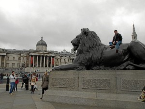 En Trafalgar Square.