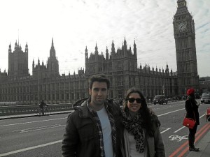 Visita a Londres de su novia. 