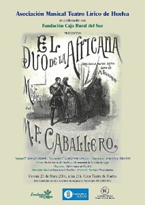 Cartel de la zarzuela ‘El dúo de la Africana’.