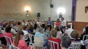 Acto con Micaela Navarro en Moguer. 