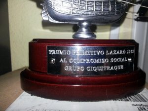 Su labor social les valió el reconocimiento Primitivo Lázaro en 2013. 