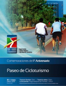 Cartel anunciador del PAseo Cicloturista del domingo en Vila Real.