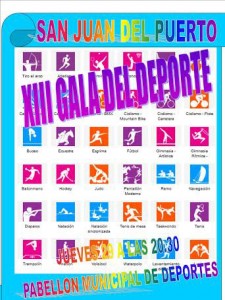 Cartel de la Gala del Deporte en la localidad sanjuanera.