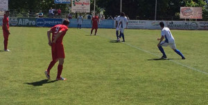 Momento del comienzo del partido que ha dado a La Palma la permanencia. / Foto: @Calvarioproduc.