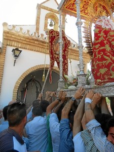 La Virgen, en la Casa de los Mayordomos. 