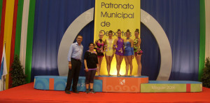 Un momento de la entrega de medallas en la categoría junior.