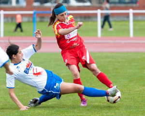 Patricia Martínez, en un lance de un partido.