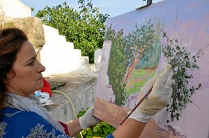 La pintora Mari Carmen Arroyo. 