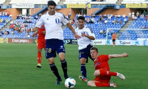 Naranjo espera jugar algunos minutos ante el Real Jaén. / Foto: Josele Ruiz.