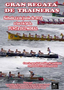 Cartel anunciador de la Regata de Traineras del 14 de junio.