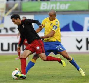 Montoro, muy combativo durante todo el partido. / Foto: www.lfp.es.