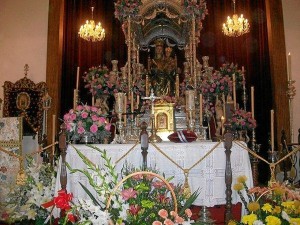 La Virgen de la Bella en su ermita. 