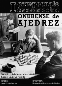 Cartel anunciador del torneo de ajedrez.