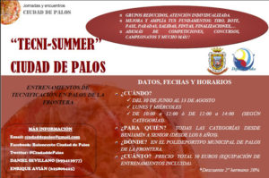 Cartel de de la Tecni Summer que organiza el Ciudad de Palos.