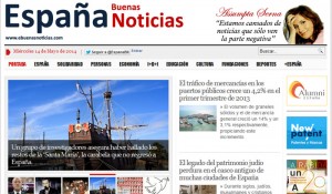 Portada de España Buenas Noticias.