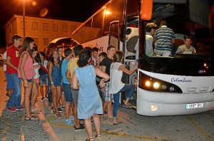 El autobús nocturno de Palos a Mazagón. 