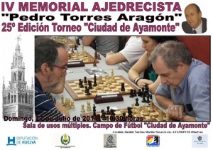 Cartel del torneo de ajedrez en Ayamonte.