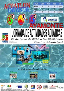 Cartel anunciador de la Jornada de Actividades Acuáticas en Ayamonte.