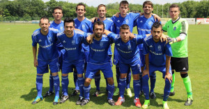 Formación del CD Sordos en el partido ante el Fulham.