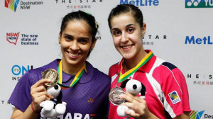 Saina Nehwal y Carolina Marín repitieron en la India el primer y el segundo puesto que lograron el año pasado en Australia. / Foto: Bádminton Photo.