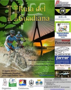 Cartel anunciador del evento cicloturista en Ayamonte.