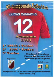 Cartel del torneo de fútbol sala que se celebrará en Ayamonte.