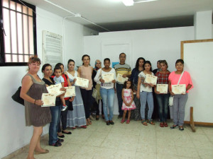 Los alumnos del curso de alfabetización digital. 