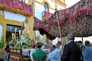 Celebración del Corpus en Zalamea. / Foto: José Miguel Jiménez. 