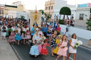 Ofrenda floral Pozo del Camino.