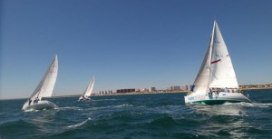 La prueba tuvo una espectacular y animada salida, cerca de la Punta de la Canaleta.