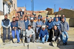 Trabajadores en Palos. 