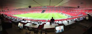 En  Wembley Stadium.