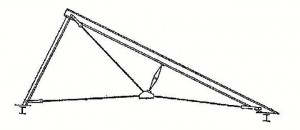 Cercha o cuchillo “diente de sierra” del sistema Polonceau.