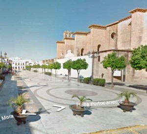 Plaza de las Monjas, Moguer. / Foto: Google Street View.