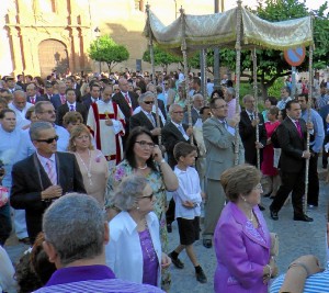 Procesión de la Custodia en Moguer. 