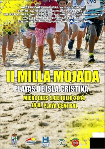 Cartel publicitario 'II milla mojada playas de isla cristina'