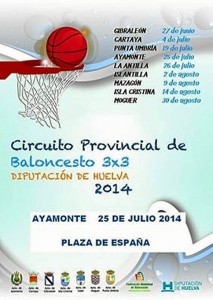 Cartel promocional del Circuito Provincial de Baloncesto 3x3