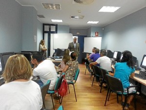 Juan Carlos Adame, en el curso de emprendedores.