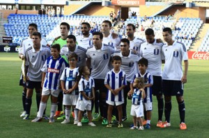 Primera alineación del Recreativo de esta temporada. / Foto: Josele Ruiz.