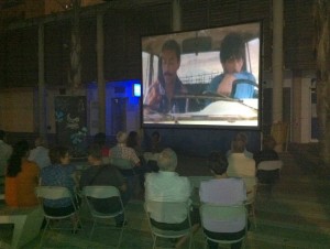 Una proyección de cine de verano en el Festival de Islantilla. 