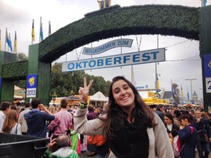 En el Oktoberfest, en Munich. 